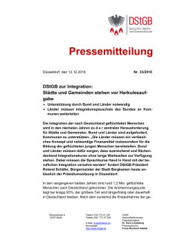Pressemitteilung - Deutscher Städte