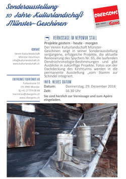 Flyer zur Vernissage vom 29. Dezember 2016 - Münster