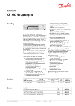 Datenblatt Danfoss Fernbedienung CF-RC (CF2+) - ais