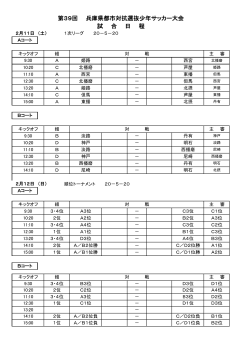 第39回 兵庫県都市対抗選抜少年サッカー大会 試 合