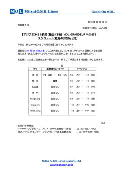 【アジア】CHS1航路（輸出）本船 MOL GRANDEUR V.0025S