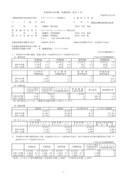 決算短信 - スターツプロシード投資法人