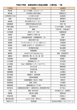 平成27年度 全国伝統的工芸品公募展 入選作品 一覧