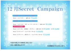12 月Secret Campaign
