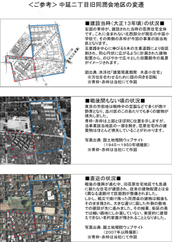 中延二丁目旧同潤会地区の変遷に関する資料（別紙）