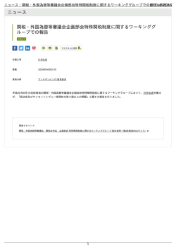 関税・外国為替等審議会企画部会特殊関税制度に関するワーキング