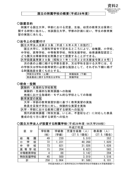 資料2 国立の附属学校の概要