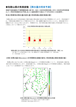 和歌山県の気候変動 【降水量の将来予測】