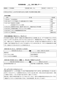 若武者育成塾 月度 活動レポート