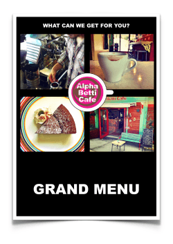 GRANDMENU - Alpha Betti Cafe