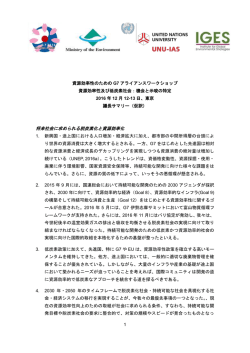 資源効率性と低炭素社会による機会と示唆－ [PDF 196 KB]