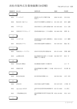 （平成28年12月12日現在）23件（PDF：67KB）