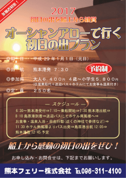 初日の出を船上から鑑賞オーシャンアローで行く初日の出プラン