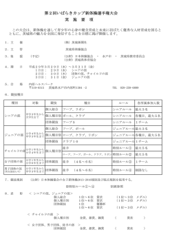第2回いばらきカップ新体操選手権大会 実 施 要 項