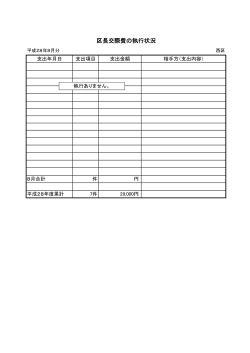 区長交際費の執行状況