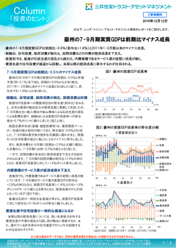 豪州の7-9月期実質GDPは前期比マイナス成長