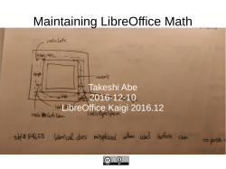 Maintaining LibreOffice Math