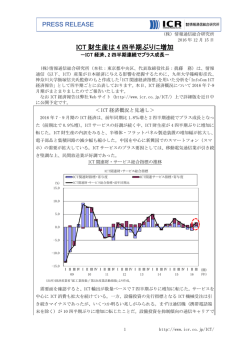 ICT 財生産は 4 四半期ぶりに増加