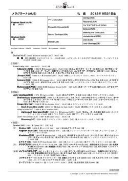 メラグラーナ(AUS) 牝 鹿 2012年 8月21日生