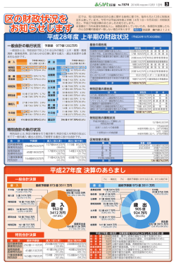 区の財政状況を お知らせします