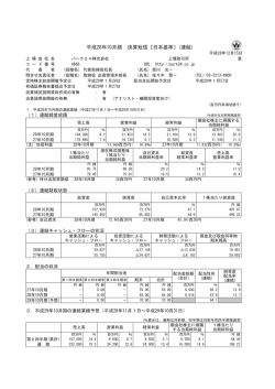 平成28年10月期 決算短信〔日本基準〕(連結)