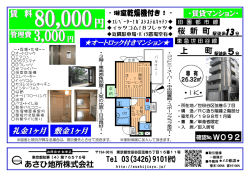 賃 料 敷金1ヶ月 礼金1ヶ月 13 5