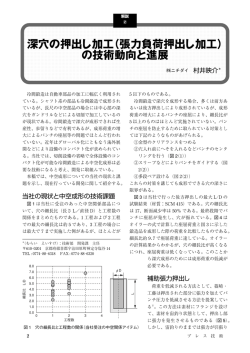 深穴の押出し加工（張力負荷押出し加工） の技術動向と進展