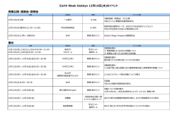 Earth Week Dokkyo 12月14日(水)