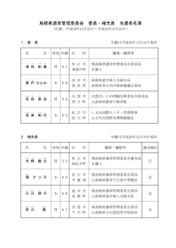 選挙管理委員・補充員名簿 - www3.pref.shimane.jp_島根県