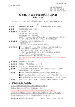 柏市民バドミントン混合ダブルス大会