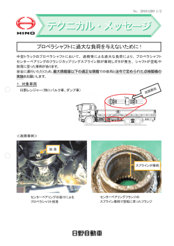 プロペラシャフトに過大な負荷を与えないために