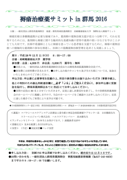 褥瘡治療薬サミット in 群馬 2016