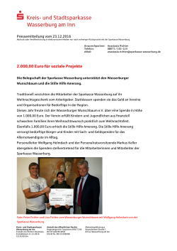 2.000,00 Euro für soziale Projekte - Kreis