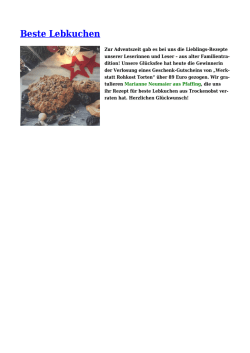 Beste Lebkuchen - Wasserburger Stimme