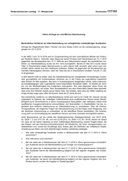Drucksachen allgemein - Nieders&auml;chsischer Landtag