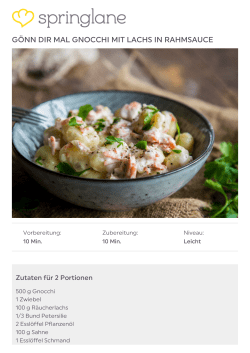 G&ouml;nn dir mal Gnocchi mit Lachs in Rahmsauce