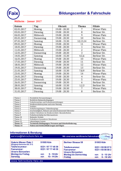 Theorieplan Januar 2017 Mülheim