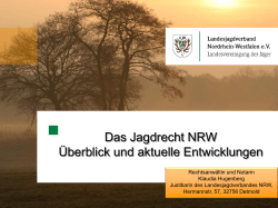 Das Jagdrecht NRW – Überblick und aktuelle Entwicklungen