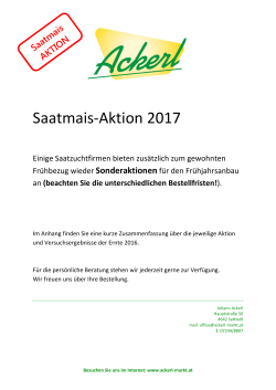 Saatmais-Aktion 2017