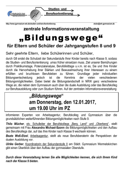 Informationsveranstaltung - St&auml;dtisches Gymnasium Wermelskirchen