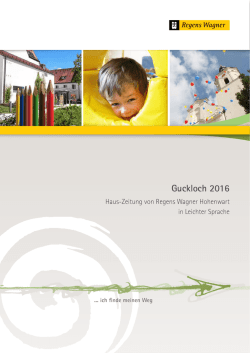 Guckloch 2016 - Regens Wagner Hohenwart