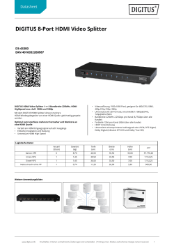 DIGITUS 8-Port HDMI Video Splitter