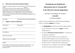 Anmeldung - Pfarrei Sankt Konrad Regensburg