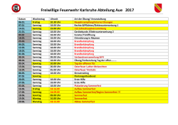 Dienstplan  - Freiwillige Feuerwehr Aue