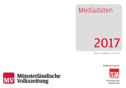 Mediadaten MV 2017 - Münsterländische Volkszeitung