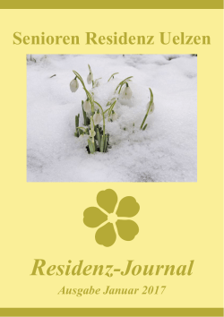Residenz-Journal 01-2017 - Senioren Residenz Uelzen