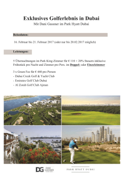 Exklusives Golferlebnis in Dubai