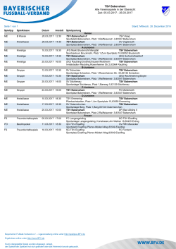 TSV Babensham Alle Vereinsspiele in der Übersicht Zeit