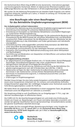 eine Beauftragte oder einen Beauftragten f&uuml;r das Betriebliche