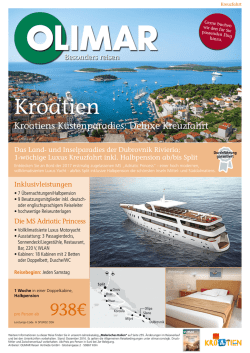 Luxus-Kreuzfahrt durch Kroatien